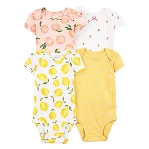 Carter's Peach, Lemon, Strawberry and Floral Bodysuits Set